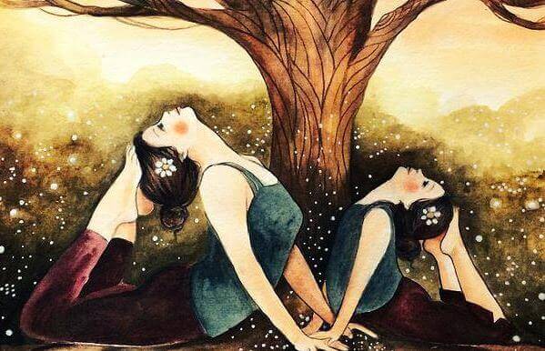 madre, figlia e albero