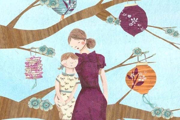 madre e figlio su un albero