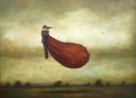 coppia che si abbraccia in volo