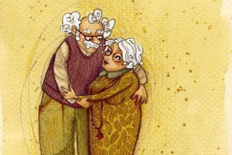 nonni che si abbracciano