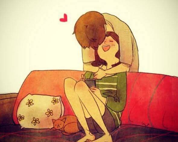 bacio inaspettato coppia