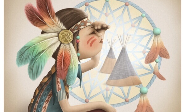 bambina indiano pensa