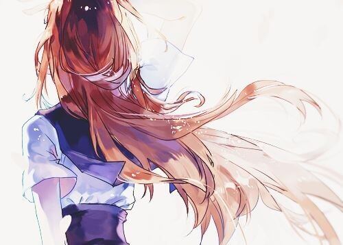 capelli rossi al vento