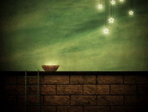 cesta piena di stelle