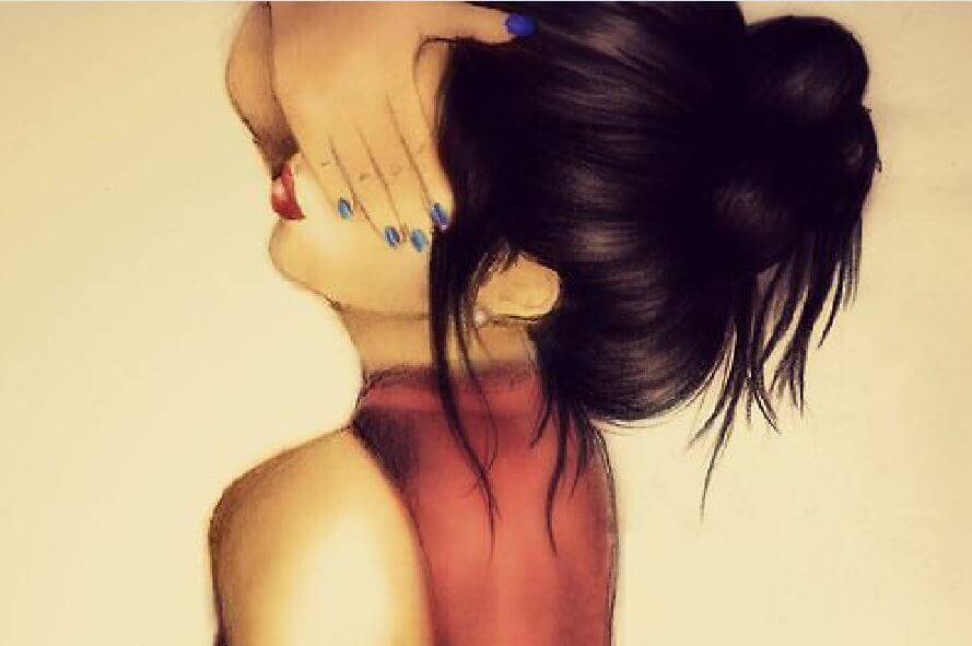 donna che si copre gli occhi