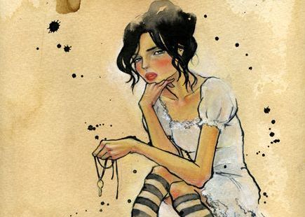 ragazza dallo sguardo sensuale