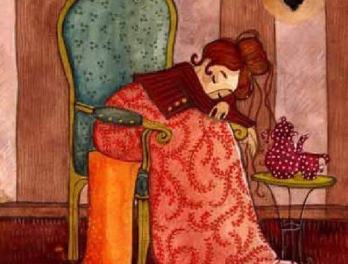 donna-riposando-dopo-una-giornata-di-lavoro-domestico