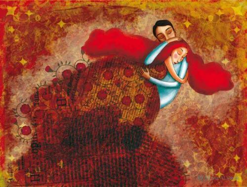 uomo e donna si abbracciano