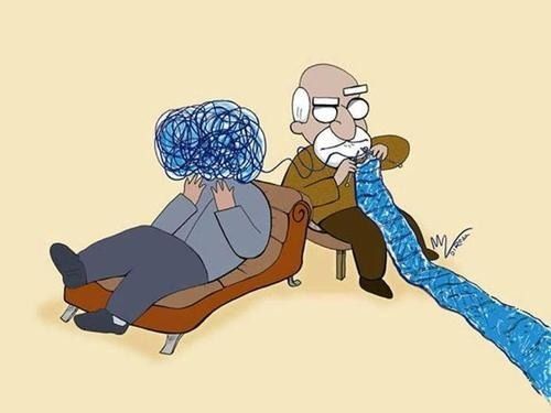 psicologo e paziente sdraiato su divano