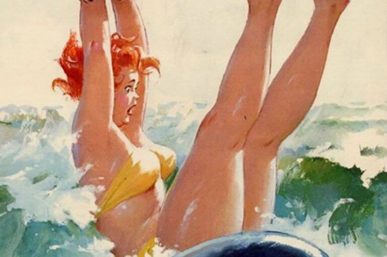 donna si butta in acqua