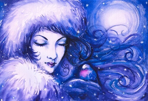 ragazza triste che guarda uccello