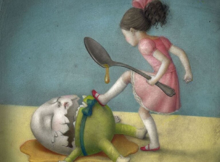 Bambina-distrugge-un-uovo