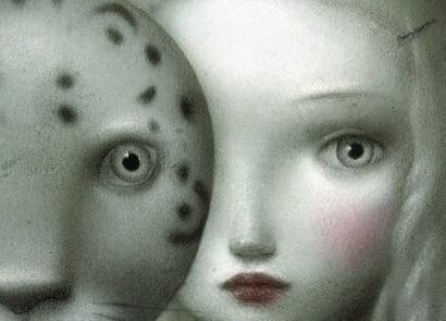 viso bambina maschera di felino