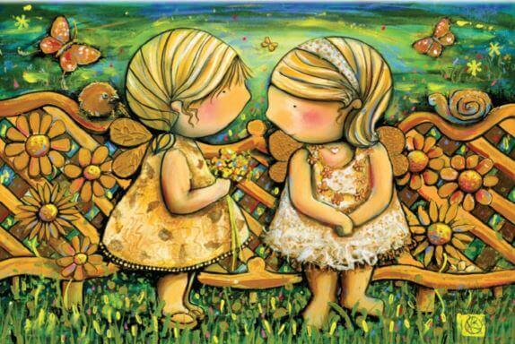 bambine che si guardano