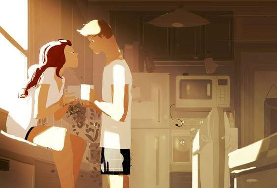 Coppia-che-beve-un-caffè-insieme