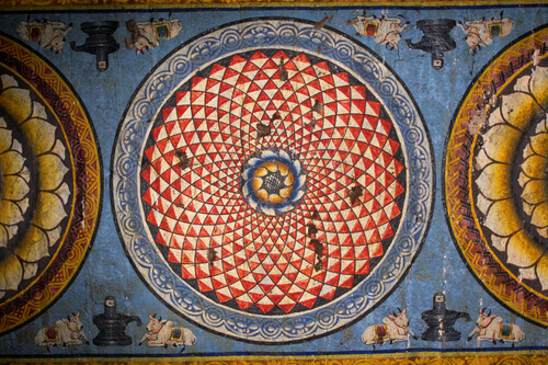 mandala sulla parete di un tempio