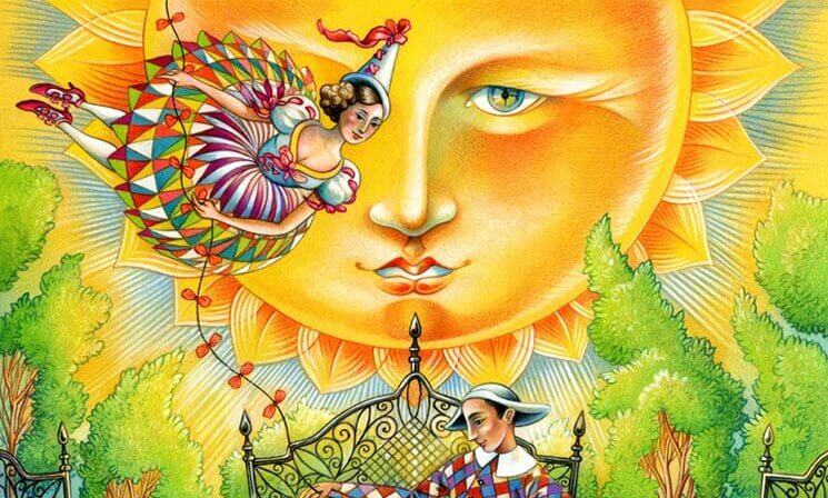 sole arlecchino e colombina