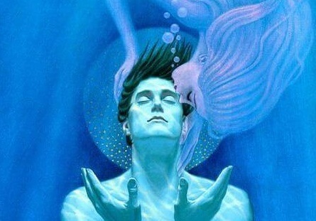 sirena che bacia uomo