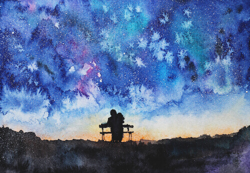 coppia seduta su una panchina