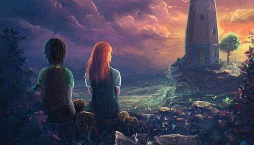 due-amici-che-guardano-il-mare-ed-un-faro