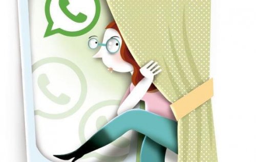 donna e icone whatsapp