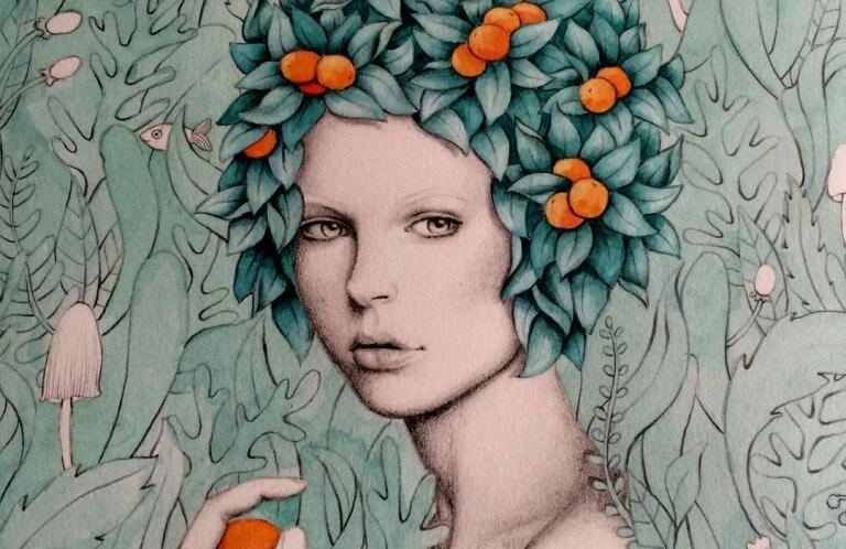 donna-con-frutti-nei-capelli