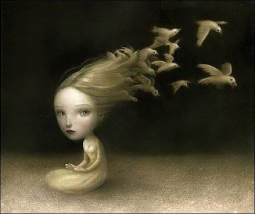 bambina-con-uccelli-che-escono-dai-capelli