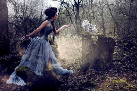 ragazza-nel-bosco-e-civetta