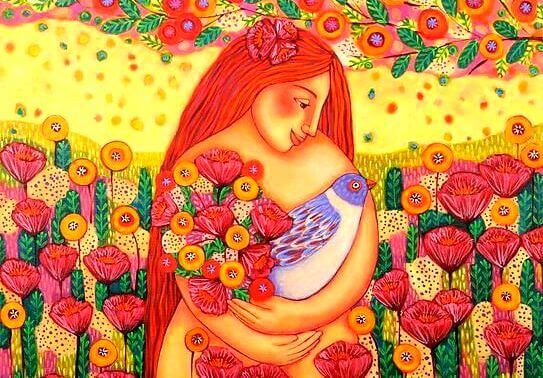 donna-in-un-campo-di-fiori