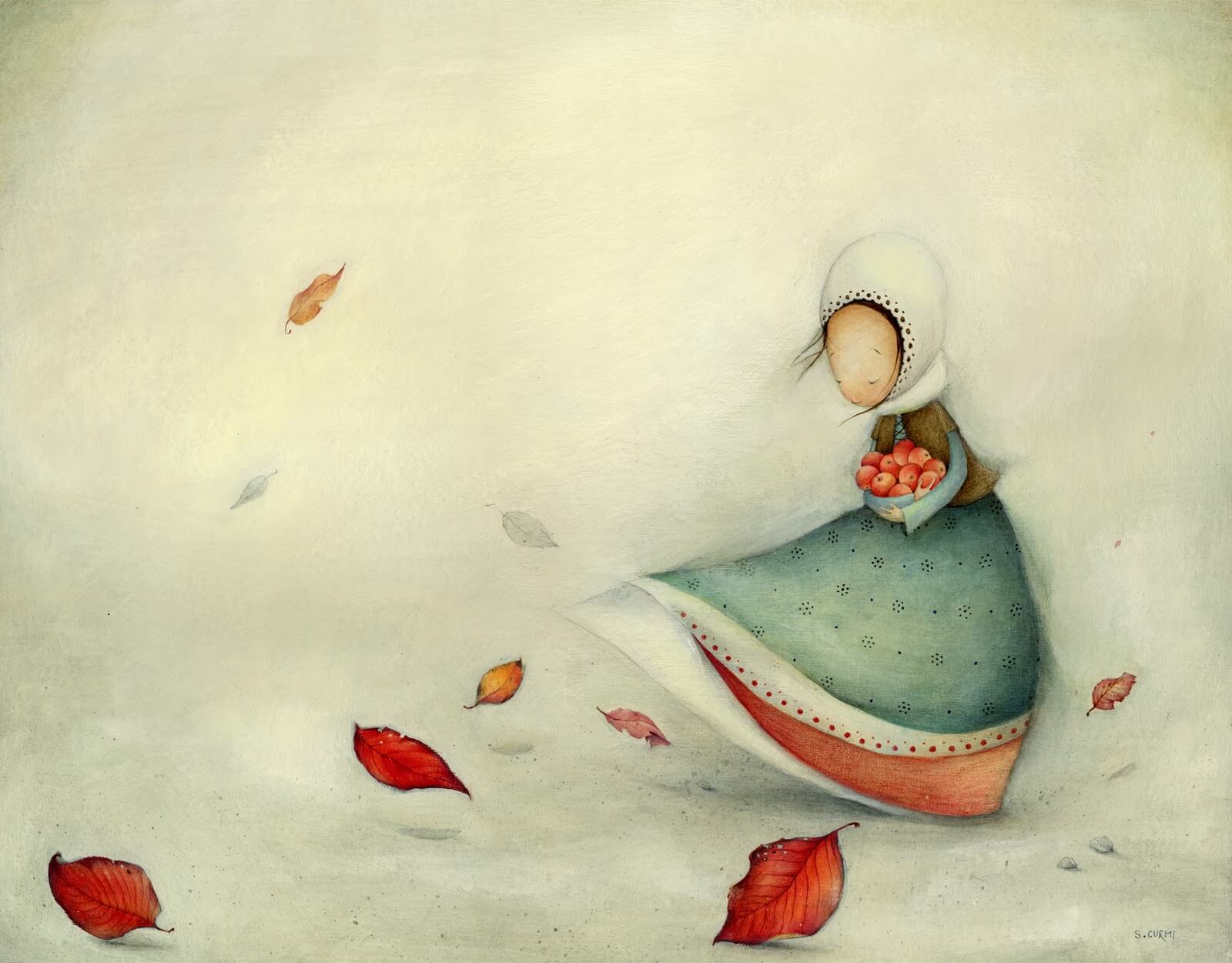 ragazza-con-un-cesto-di-mele