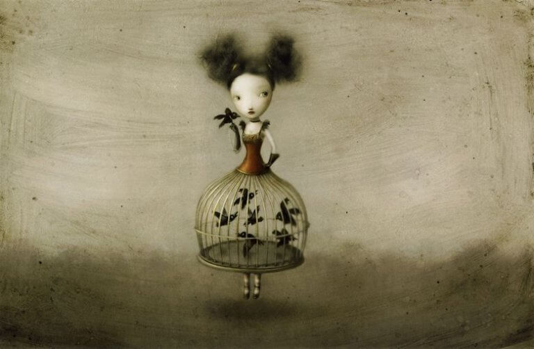 bambina-con-gonna-a-gabbia