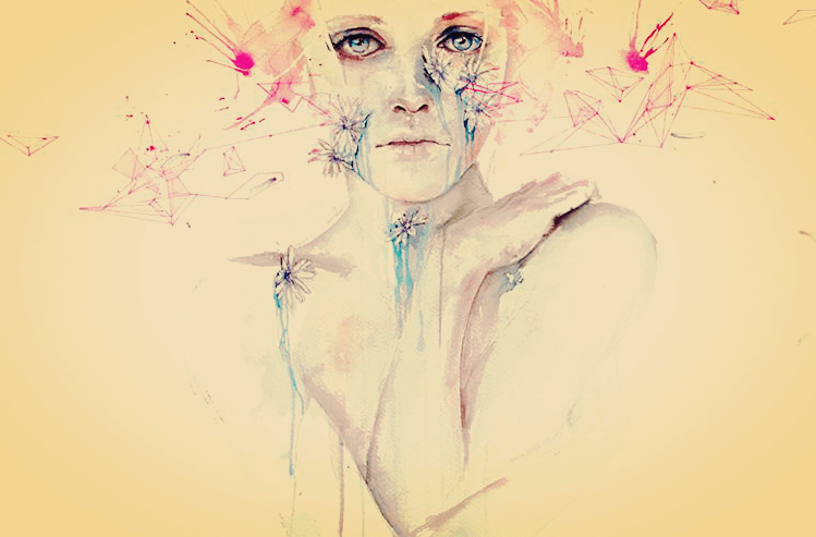 ragazza triste che ha smesso di insistere