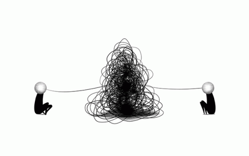 Due persone si inviano emozioni