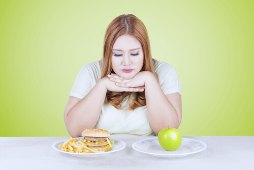 Ragazza in sovrappeso