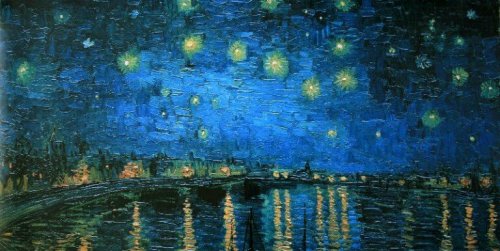 Notte stellata sul Rodano di Van Gogh