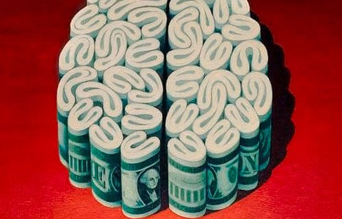 Cervello formato da soldi