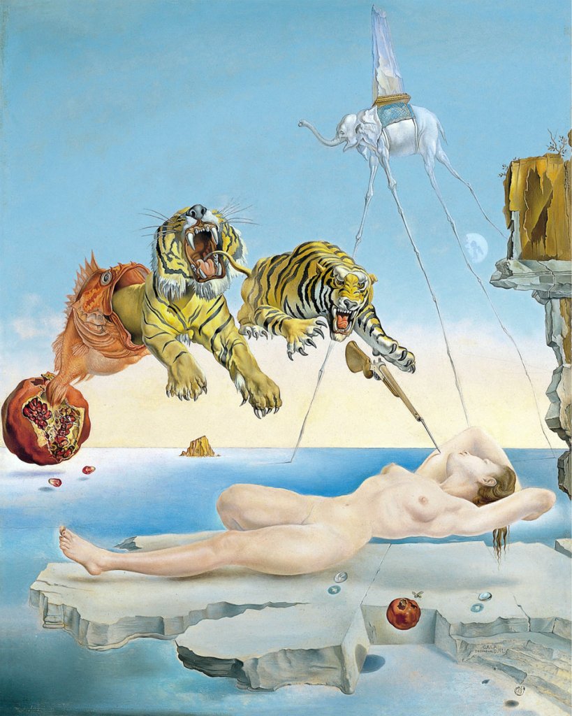 Dipinto di Dalí sogno causato dal volo di un'ape