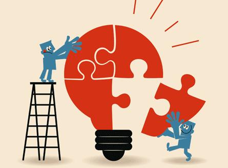 Puzzle a forma di lampadina