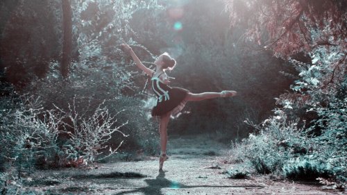 Ballerina in un bosco