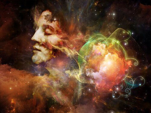 Viso di persona nell'universo