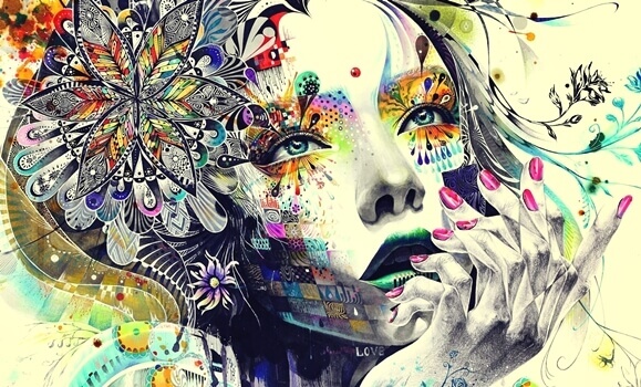 Volto di donna che allena il pensiero divergente