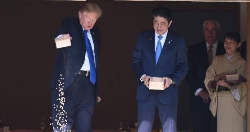 Donald Trump e il ministro giapponese