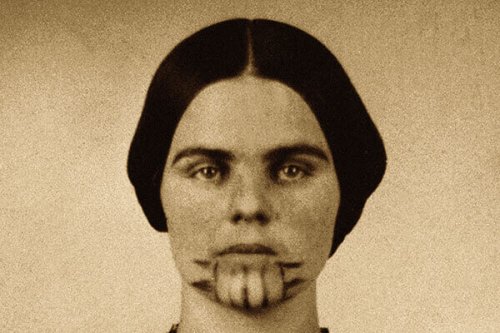 Primo piano di Olive Oatman