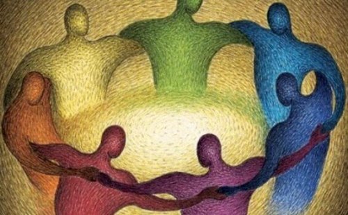 Illustrazione di persone in cerchio