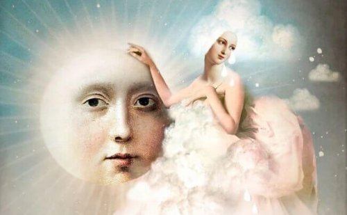 Ragazza vicino al sole