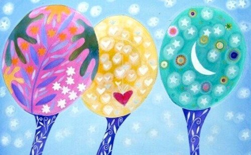 Alberi con forme geometriche