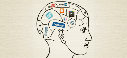 Cervello con social network