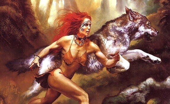 Donna e lupo