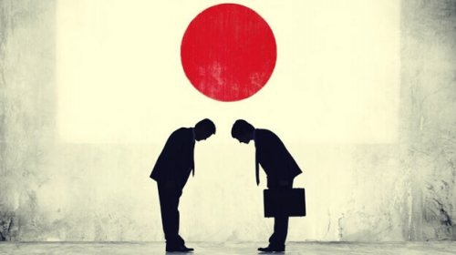 Giapponesi che si salutano, simbolo della psicologia giapponese