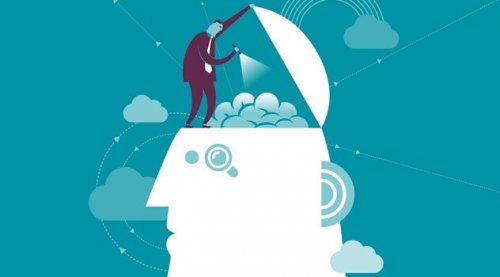 Persona che esplora il cervelllo per inserire i trucchi della PNL